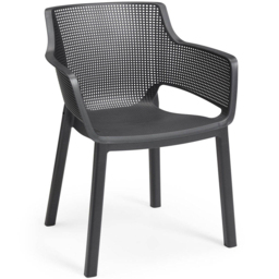 Keter Julie Elisa 6 Seater Garden Dining Set Graphite - Wilko - thumbnail 3