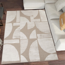 Desire Rugs Hamilton Mocha Abstract Motif Rug 200 x 290cm - Size: 290 x 200 x 1.3cm - Brown - Wilko - thumbnail 3