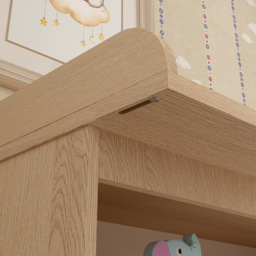 Shefa 1150 Single Door 2 Drawer Single Shelf Elm and White Kids Changing Unit - Size: 89 x 111 x 75cm - Elm-white - Wilko - thumbnail 4