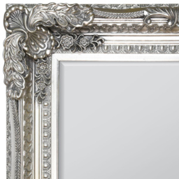 Carved Louis Silver Wall Mirror 117 x 87cm - MirrorOutlet - Wilko - thumbnail 6