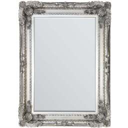 Carved Louis Silver Wall Mirror 117 x 87cm - MirrorOutlet - Wilko