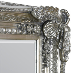 Carved Louis Silver Wall Mirror 117 x 87cm - MirrorOutlet - Wilko - thumbnail 7