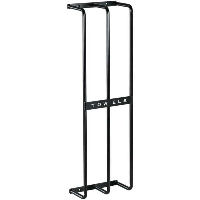 Portland Black Metal Wall Mounted Towel Rack - Size: 74 x 12 x 21cm - Wilko - image 1