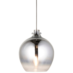 Merano Udine Chrome Ombre Glass Pendant Light - Size: 32 x 32 x 158cm - Silver - Wilko - thumbnail 4