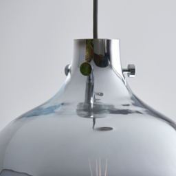 Merano Udine Chrome Ombre Glass Pendant Light - Size: 32 x 32 x 158cm - Silver - Wilko - thumbnail 5