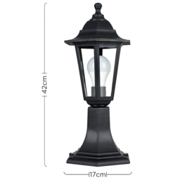 ValueLights Mayfair Black Outdoor Post Topper Light - Size: 16.6 x 23.4 x 23.4cm - Wilko - thumbnail 7