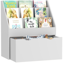 AIYAPLAY 3 Shelf Single Drawer Grey Kids Bookcase - Wilko - thumbnail 3