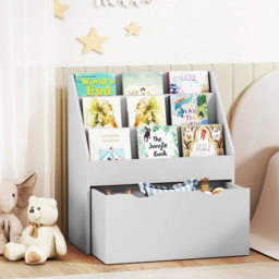 AIYAPLAY 3 Shelf Single Drawer Grey Kids Bookcase - Wilko - thumbnail 5