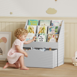AIYAPLAY 3 Shelf Single Drawer Grey Kids Bookcase - Wilko - thumbnail 4