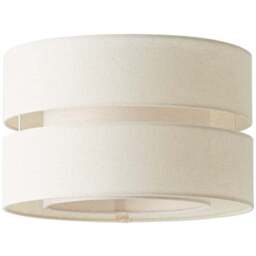 ValueLights Sophia-2 Tier Natural Linen Medium Drum Ceiling Lamp Shade - Size: 18.5 x 30 x 30cm - Cream - Wilko