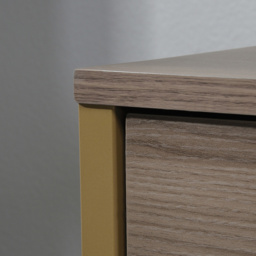 Teknik Office Lux Retro Style Diamond Ash Finish Desk Brown - Size: 75.5 x 120.6 x 50.8cm - Wilko - thumbnail 7