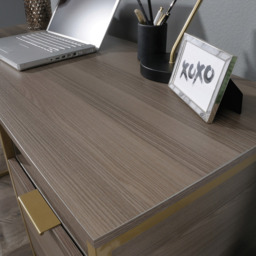 Teknik Office Lux Retro Style Diamond Ash Finish Desk Brown - Size: 75.5 x 120.6 x 50.8cm - Wilko - thumbnail 5