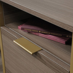 Teknik Office Lux Retro Style Diamond Ash Finish Desk Brown - Size: 75.5 x 120.6 x 50.8cm - Wilko - thumbnail 6