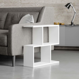 Decortie Homemania 4 Shelf White Wooden Side Table - Size: 60 x 60 x 19.5cm - Wilko - thumbnail 7
