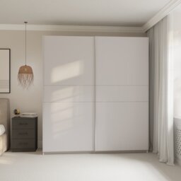 Andora Large Sliding Wardrobe White - Wilko - thumbnail 1