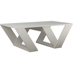 Decortie Pipra White Modern Coffee Table - Size: 40 x 110 x 60cm - Wilko - thumbnail 3