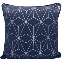 Velosso Moreno Navy Filled Cushion 43 x 43cm 2 Pack - Blue - Wilko - thumbnail 1