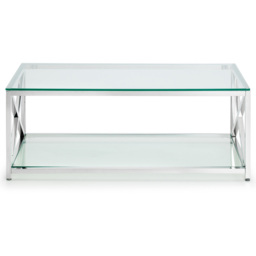 Julian Bowen Miami Silver Coffee Table - Size: 60 x 120 x 45cm - Multi - Wilko - thumbnail 4