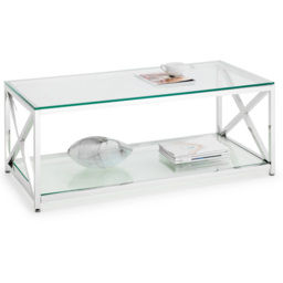 Julian Bowen Miami Silver Coffee Table - Size: 60 x 120 x 45cm - Multi - Wilko - thumbnail 5