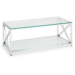 Julian Bowen Miami Silver Coffee Table - Size: 60 x 120 x 45cm - Multi - Wilko - thumbnail 3
