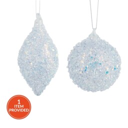 Icy Lilac Beaded Bauble or Droplet - Angel Whispers - Wilko - thumbnail 1