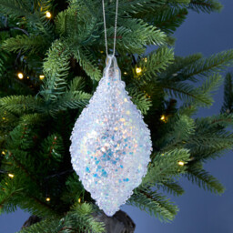 Icy Lilac Beaded Bauble or Droplet - Angel Whispers - Wilko - thumbnail 4
