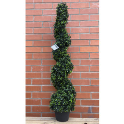 Leaf Natural Boxwood Spiral Topiary Artificial Tree in Pot 4ft - Size: 120 x 40 x 40cm - Green - Wilko - thumbnail 3