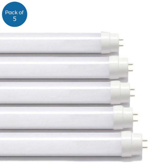ENER-J 22W 4000W T8 LED Nano Plastic Tube 1500mm 5 Pack - Size: 155 x 2.9 x 2.9cm - White - Wilko - image 1