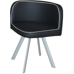 Kosy Koala 4 Seater Glass and Faux Leather Dining Set Red and Black - Multi - Portland - Wilko - thumbnail 5