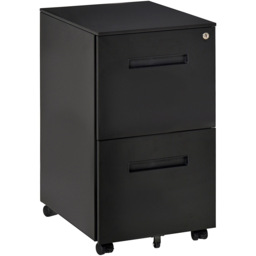 Vinsetto Black Home Filing Cabinet - Size: 39 x 48 x 67cm - Wilko - thumbnail 3
