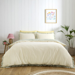 Felicity Frill Duvet Set Green Double - Divante - Wilko - thumbnail 3