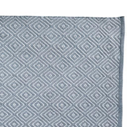Hug Rug Denim Blue Woven Diamond Rug 80 x 150cm - Wilko - thumbnail 3