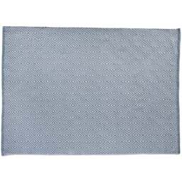 Hug Rug Denim Blue Woven Diamond Rug 80 x 150cm - Wilko - thumbnail 1