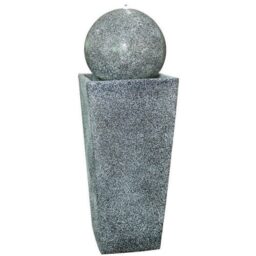 Bermuda Aragon Water Feature - Size: 34 x 34 x 93cm - Grey - Bermuda Water Gardens - Wilko