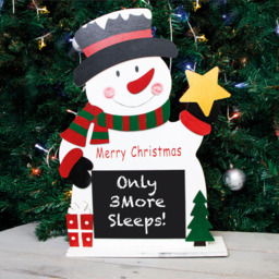 St Helens Wooden White Snowman on Stand with Chalkboard - Size: 500 x 310 x 90cm - Wilko - thumbnail 6