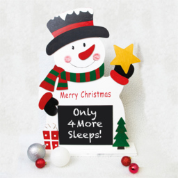 St Helens Wooden White Snowman on Stand with Chalkboard - Size: 500 x 310 x 90cm - Wilko - thumbnail 5