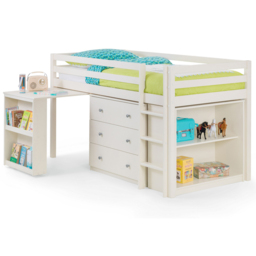 Julian Bowen Roxy Single Stone White Mid Sleeper Workstation - Wilko - thumbnail 4