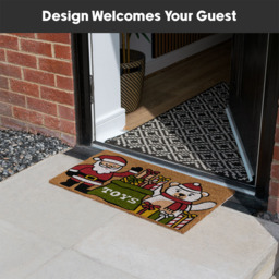 JVL Latex Backed Coir Santa Entrance Doormat 40 x 58cm - Size: 58.0 cm x 40.0 cm x 1.5 cmcm - Multi - Wilko - thumbnail 7