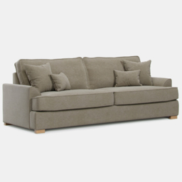 Alba City 4 Seater Fossil Fabric Sofa - Brown - Wilko - thumbnail 3