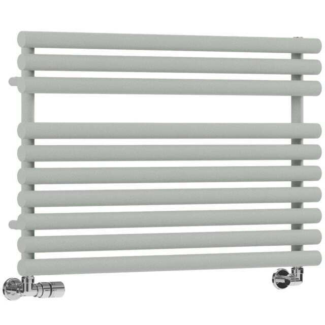 Terma Rolo Towel 2002BTU Salt n Pepper Heated Towel Rail 590 x 900mm - Size: 59 x 90 x 12.7cm - Grey - Wilko - image 1