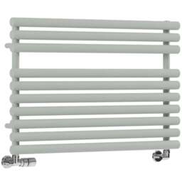 Terma Rolo Towel 2002BTU Salt n Pepper Heated Towel Rail 590 x 900mm - Size: 59 x 90 x 12.7cm - Grey - Wilko