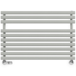 Terma Rolo Towel 2002BTU Salt n Pepper Heated Towel Rail 590 x 900mm - Size: 59 x 90 x 12.7cm - Grey - Wilko - thumbnail 5