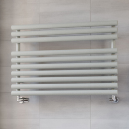 Terma Rolo Towel 2002BTU Salt n Pepper Heated Towel Rail 590 x 900mm - Size: 59 x 90 x 12.7cm - Grey - Wilko - thumbnail 3