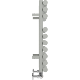 Terma Rolo Towel 2002BTU Salt n Pepper Heated Towel Rail 590 x 900mm - Size: 59 x 90 x 12.7cm - Grey - Wilko - thumbnail 6