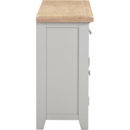 Seconique Windsor 3 Door 3 Drawer Pebble Grey and Oak Sideboard - Size: 82 x 137 x 40cm - Pebble Grey/Oak - Wilko - thumbnail 7