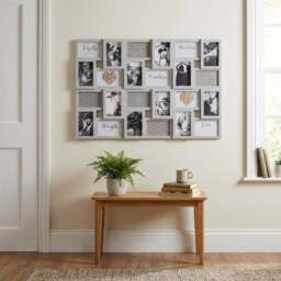 Hendon Grey 24 Aperture Collage Photo Frame - Size: A6 - White - The Port. Co Gallery - Wilko - thumbnail 4