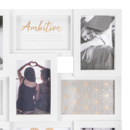 Hendon Grey 24 Aperture Collage Photo Frame - Size: A6 - White - The Port. Co Gallery - Wilko - thumbnail 3