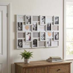 Hendon Grey 24 Aperture Collage Photo Frame - Size: A6 - White - The Port. Co Gallery - Wilko - thumbnail 6