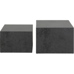 Florence Dice Black Ocean Rough Paper Square Coffee Table Set of 2 - Size: 40 x 58 x 58cm - Furniture To Go - Wilko - thumbnail 4