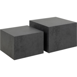 Florence Dice Black Ocean Rough Paper Square Coffee Table Set of 2 - Size: 40 x 58 x 58cm - Furniture To Go - Wilko - thumbnail 3